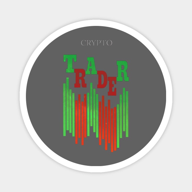 CRYPTO TRADER (CLEAN) / GREY Magnet by Bluespider